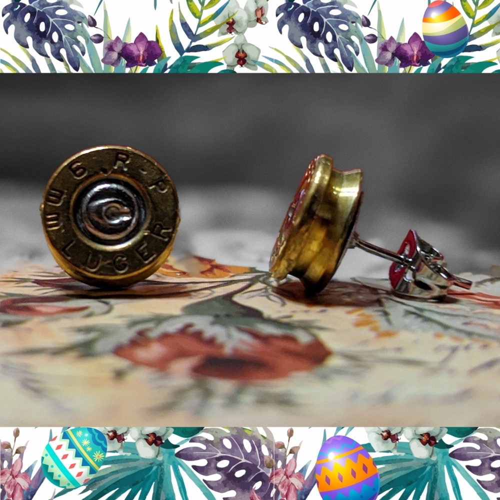 Silver plated 9mm earring